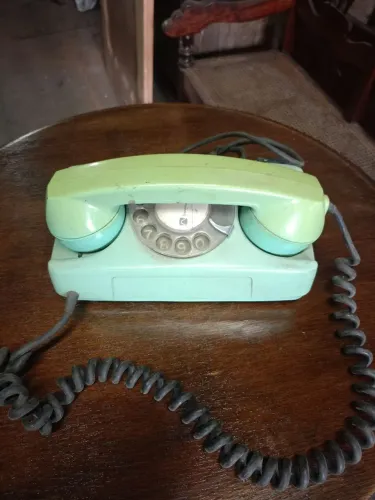Telefone Fixo Vintage Verde - Retrô