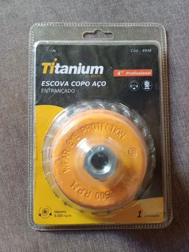 Escova copo Aço para esmerilhadeira - Novo - Entrego 
