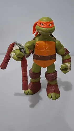 Boneco tartaruga ninja michelangelo 28cm original 