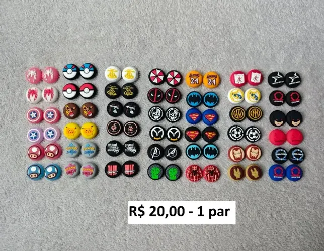 Grip capinha borracha analógico controle xbox ps - Modelos e valores nas fotos