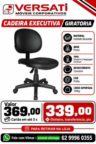 Cadeira executiva Giratória escritório ( produto novo ) Promoção