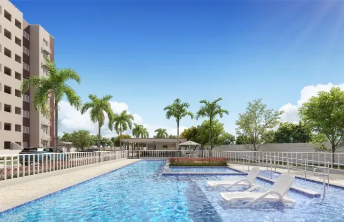 Apartamento na Barra dos Coqueiros no Tropical Village com 2 quartos