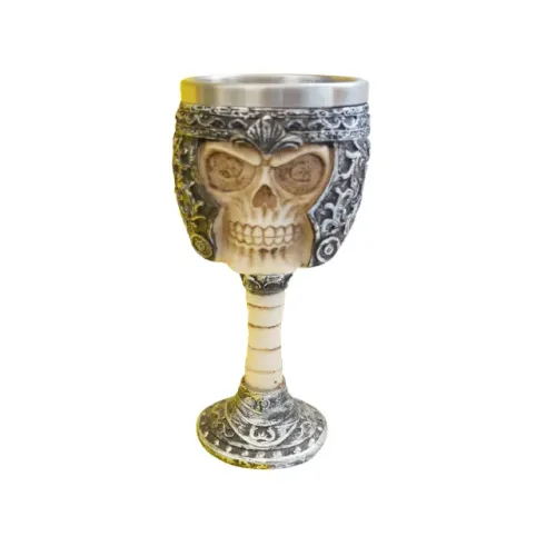 taça caveira medieval - decoração rock gótica temática