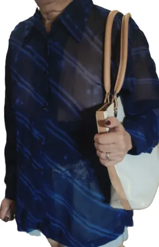 Elegante e sofisticada Blusa mangas longas, feminina, importada da India, tamanho M