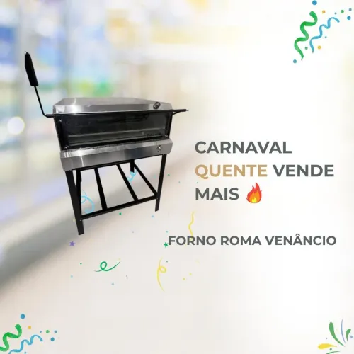 Forno aço inox industrial 4 pedra refratário 95x95 modelo novo da Venâncio pronta entrega 