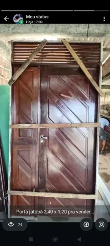 Porta com bandeirola 2,40 x 1,20 