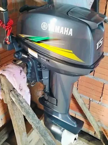 Vendo motor de polpa 15HP com canoa de 6 metros bem conservado