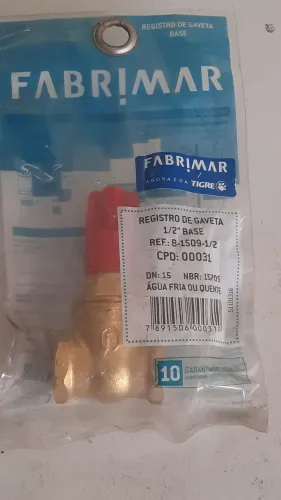 Base registro gaveta ref 1509 1/2 fabrimar