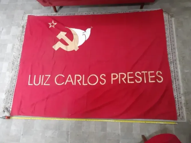 Bandeira Luiz Carlos Prestes Comunista Foice E Martelo