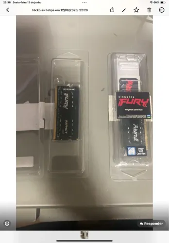 Memoria ram 8 gb Kingston 3200 mhz de notebook