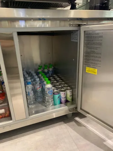 Refrigerador + tampo em aço inox novo