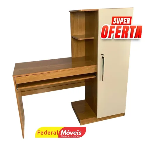 Escrivaninha Office c/ Armário Multifuncional - Temos Crediário