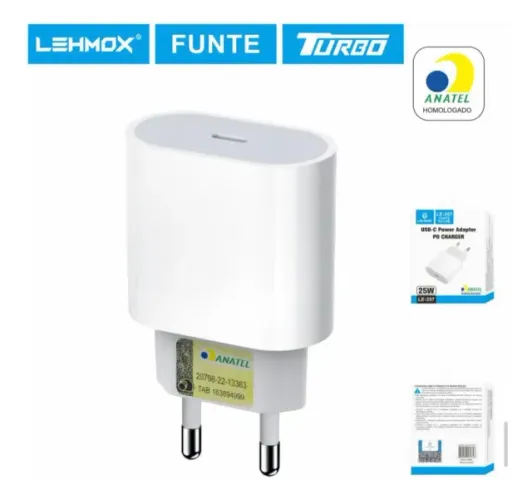Carregador de Celular Turbo Tipo C PD Branco 25W