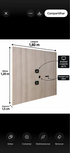 Painel para televisão