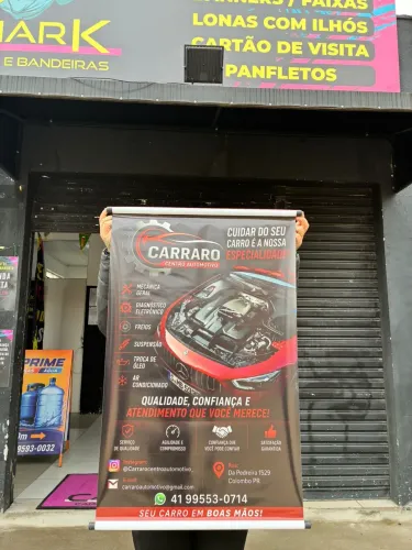 Banner, placa, faixa, cavalete, comunicação visual