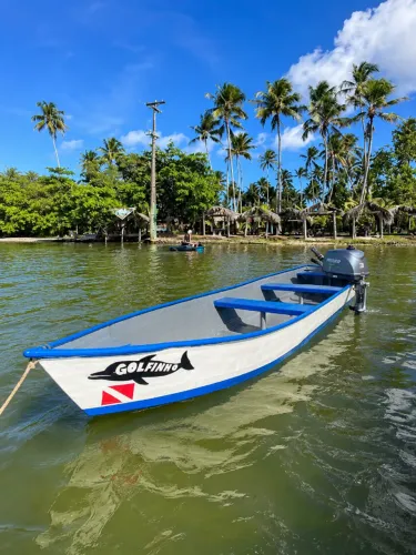 Barco em Fibra com motor 3cv