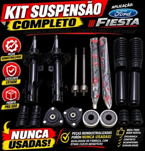 Kit 4 Amortecedor Fiesta Hatch Sedan Até 2013