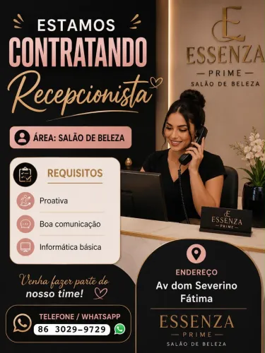 contratando recepcionista