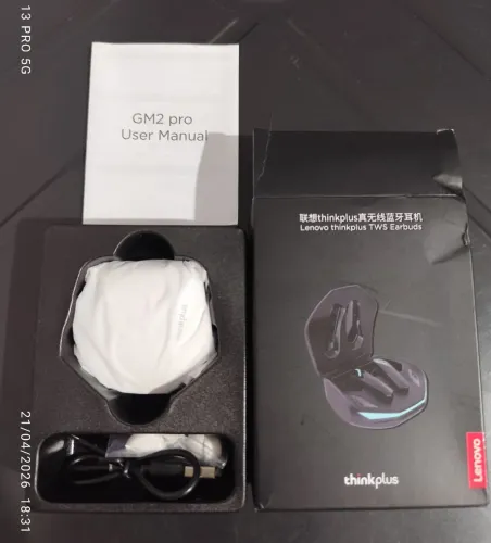 Fone Bluetooth Lenovo GM2 Pro (Branco)