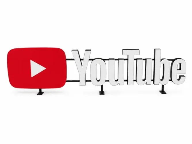 Letreiro Decorativo YouTube 3D Luminoso