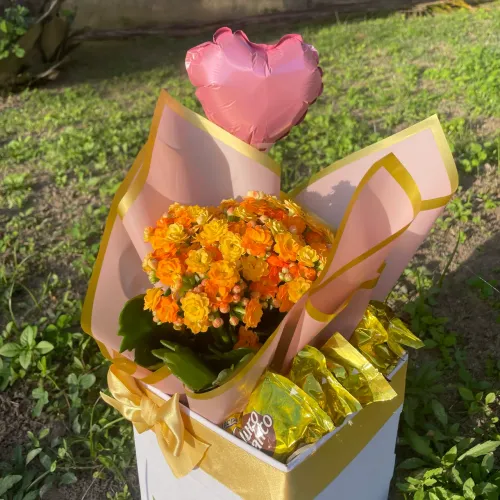 Flores e chocolate