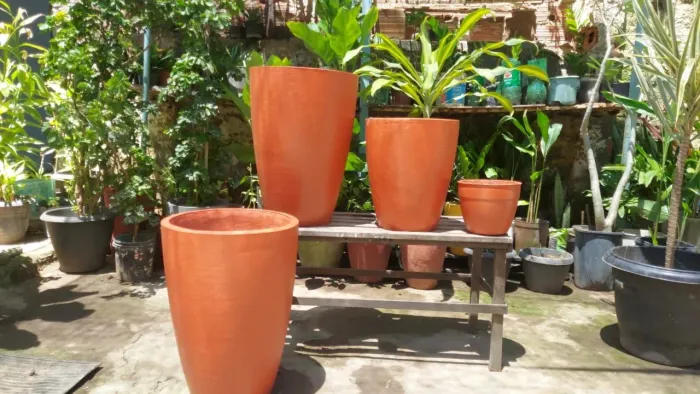 Kit de jarros em cimento R$120