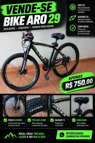 Bike aro 29 quadro 19 semi-nova