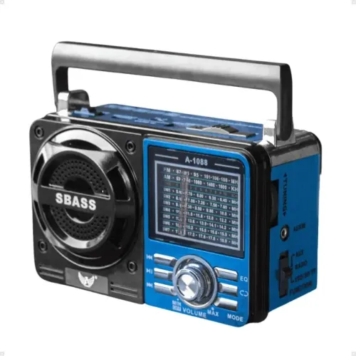 Rádio Retrô Vintage Bluetooth Recarregável e Tomada - R$ 99,99