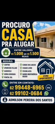 Procurando casas ? aluguel 