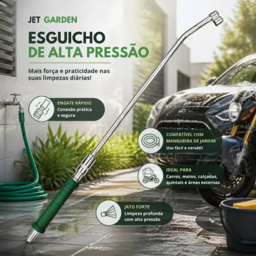 Esguicho Jet Garden para Mangueira de Alta Pressão 62cm em Alumínio com 2 Bicos - SFM06