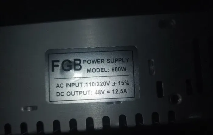 Fonte chaveada 48v 12a 600w