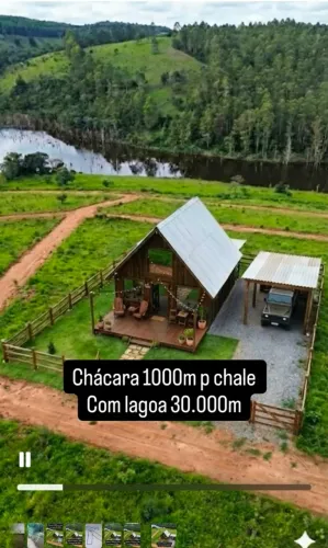 Chácara 1.000m R$ 10.000,00 entrada com acesso p/lagoa de 30.000m