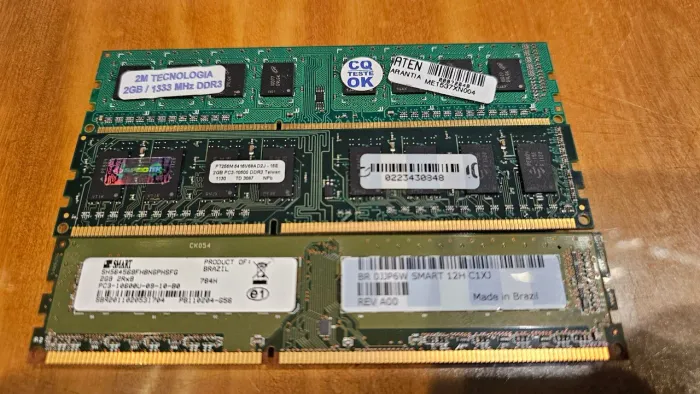 Lote 3x Memórias 2GB DDR3
