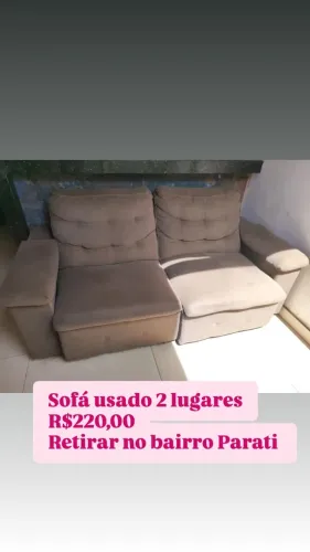 Sofá 2 lugares usado boas condições os 2 por R$500,00 avista
