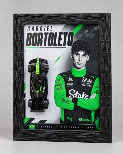 Quadro Gabriel Bortoleto Kick Sauber F1 Miniatura 3d