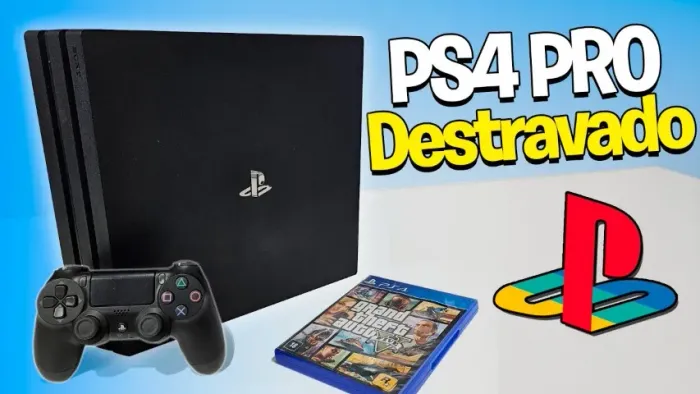 PS4 Pro com 5 Jogos e 6 Meses de Garantia