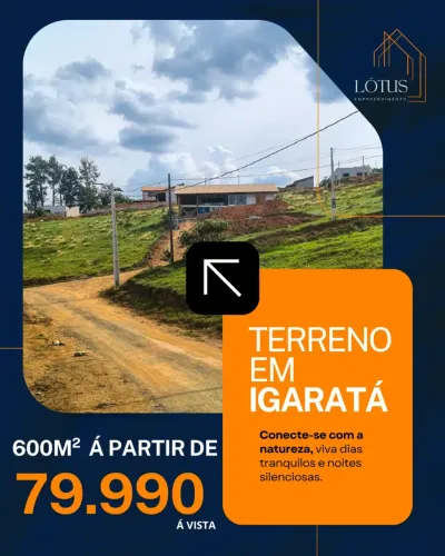 CHÁCARA EM IGARATÁ: 600M² PERTO DA REPRESA!