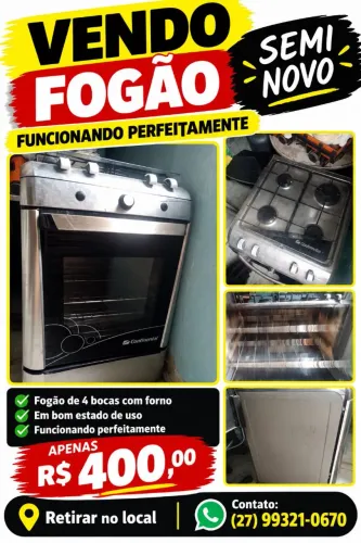 Fogão semi novo