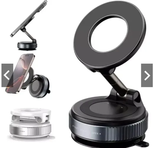 Suporte Celular Magnético Metal Ventosa a vacuo 360* na caixa
