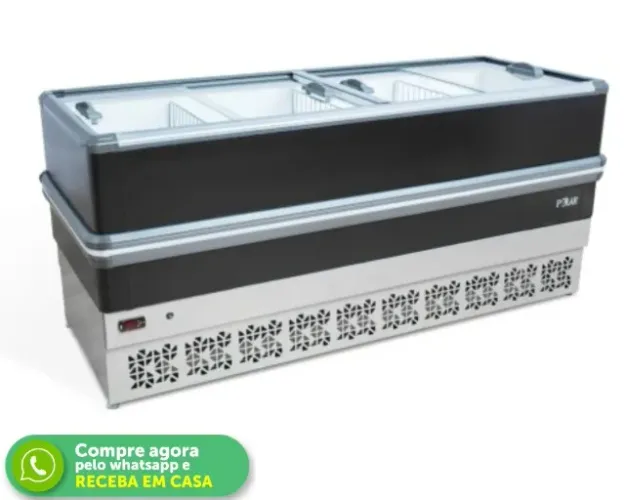 Ilha de Congelados 2m Polar Preto 220v