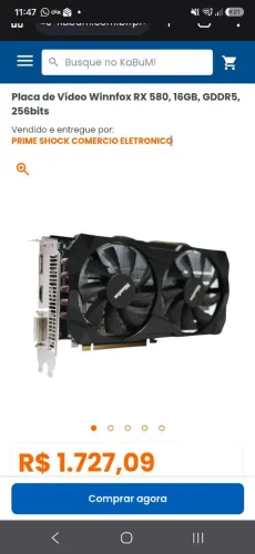 RX 580 - 16 GB!!! Placa de Vídeo 