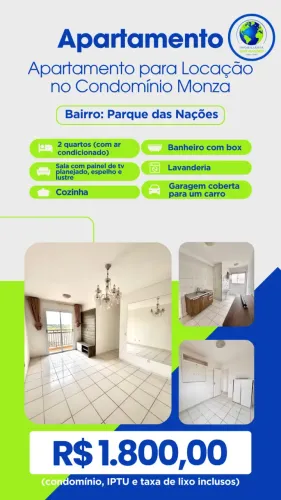 Apartamento para Locação no Condomínio Monza - Parque das Nações