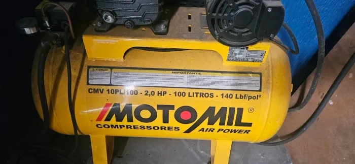 Compressor de ar Motomil 100l 140lbs novo