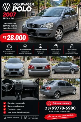 Volkswagen Polo Sedan 1.6 MI Total Flex 8V 4P 2007