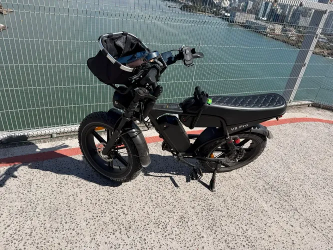 Bicicleta elétrica V8 Pro 2 Baterias 