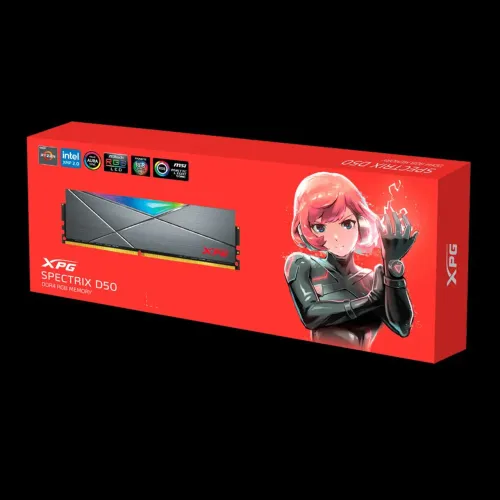 memoria ddr4 xpg spectrix d50 rgb cinza 8gb 3600mhz - Gtech