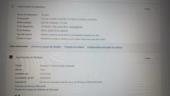 Notebook Inspiron 15 3511