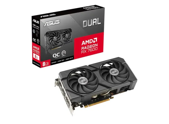 Placa de vídeo ASUS DUAL EVO AMD RX 7600 8Gb - LACRADA | Garantia 3a | NOTA FISCAL