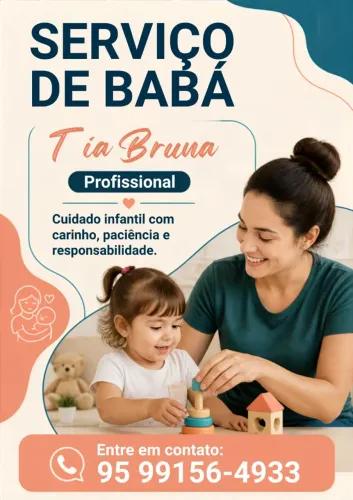 Serviço de babá disponível