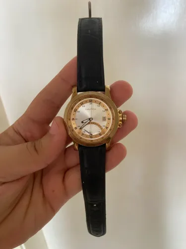 Relógio Nautica Original Masculino Dourado (Modelo N12529) - Desapego